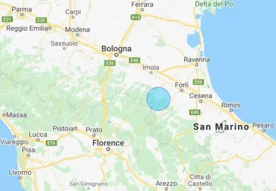 Modigliana location map