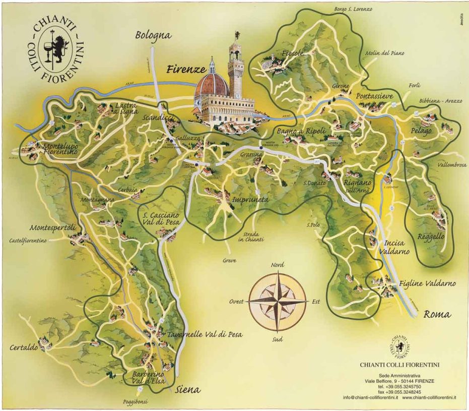 Chianti Colli Fiorentini Map